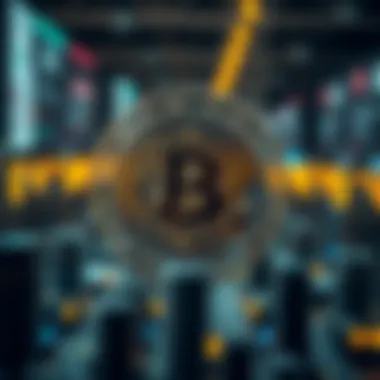 Visual representation of blockchain technology