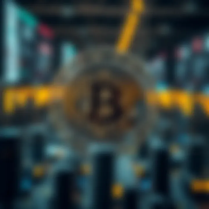 Visual representation of blockchain technology